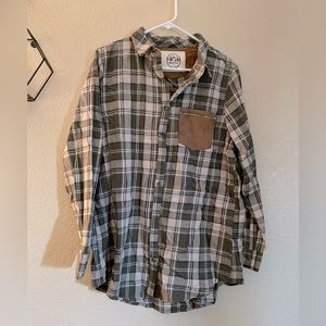 MarleyLilly Olive Green Flannel - Size L